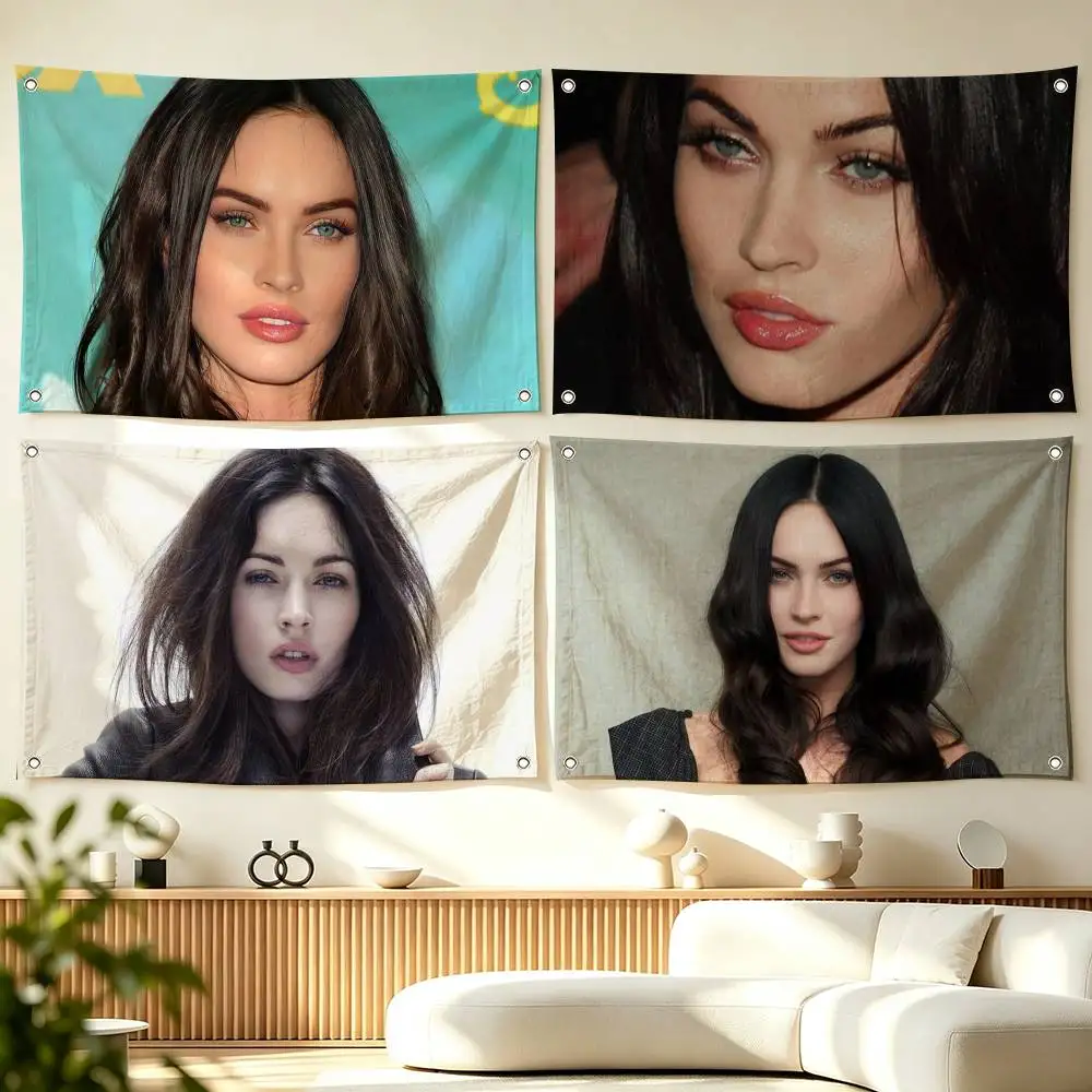 M-Megan Fox A-Actress  Flag Suitable For Party Club Outdoor Interior Wall Decoration Banner Fans Gift