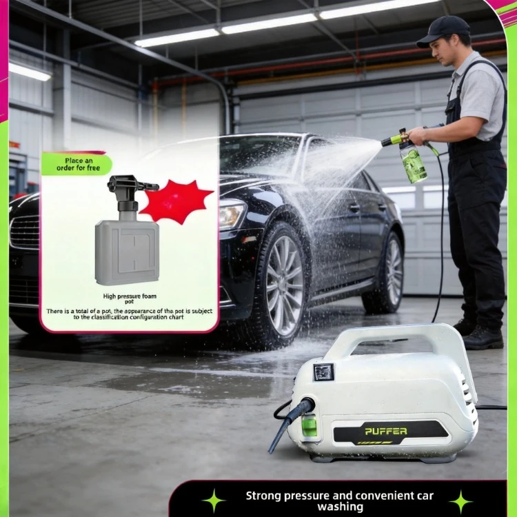 220V Induction High Pressure Water Gun Foam Spray Brush Powerful Car Floor Cleaning Machine