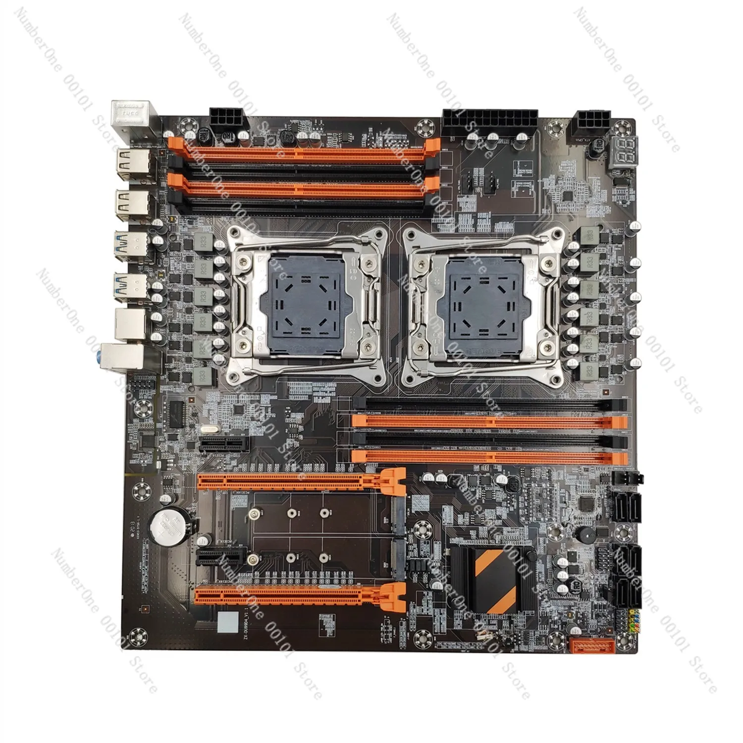 New X99 Computer Motherboard Dual DDR4 Memory LGA-2011V3 Pin CPU Design Rendering Game Studio