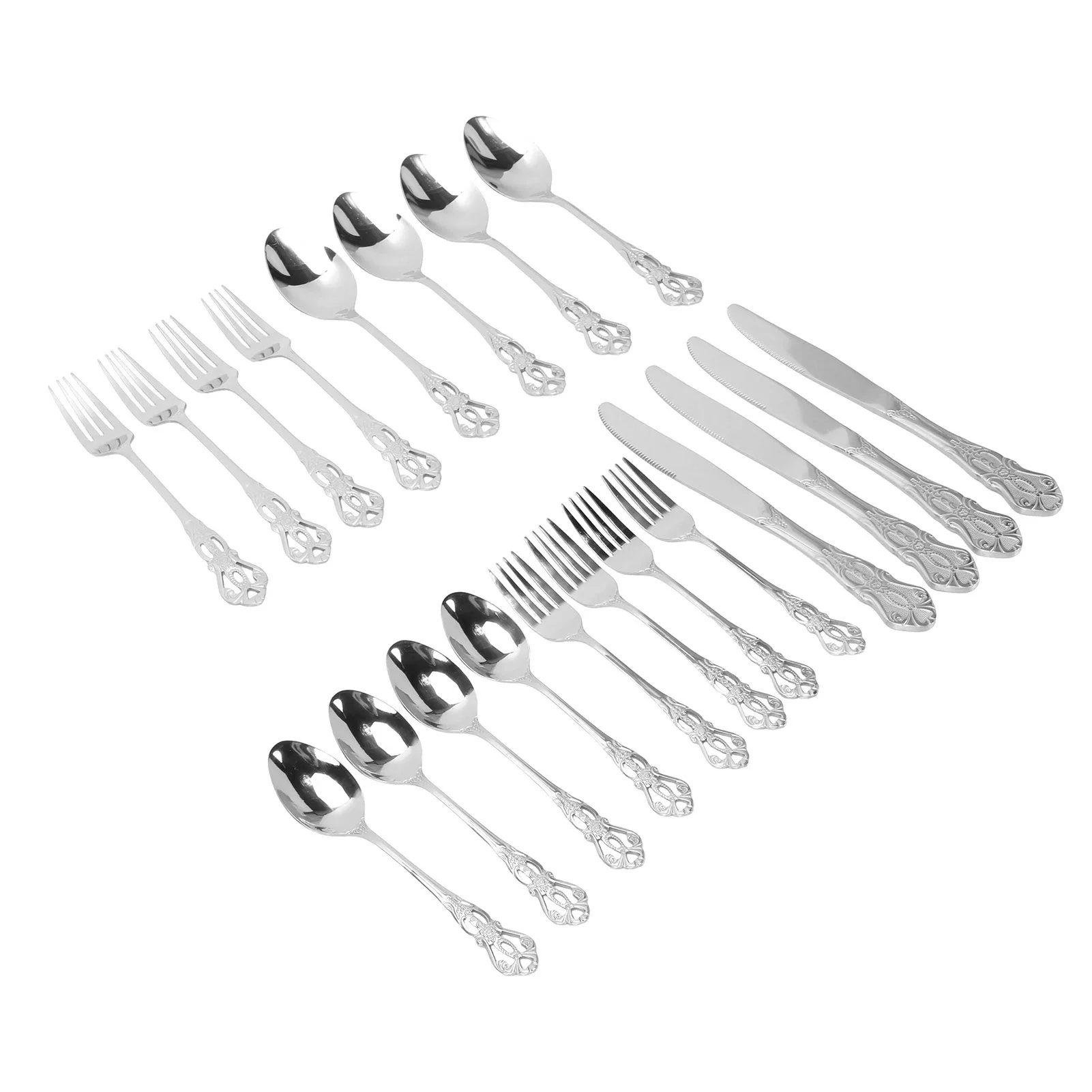

Cutlery Set Vintage Dishwasher Safe Stainless Steel 4 Dinner Forks 4 Dinner Spoons 4 Salad Forks 4 Tea Spoons 4 Dinner Cutters F