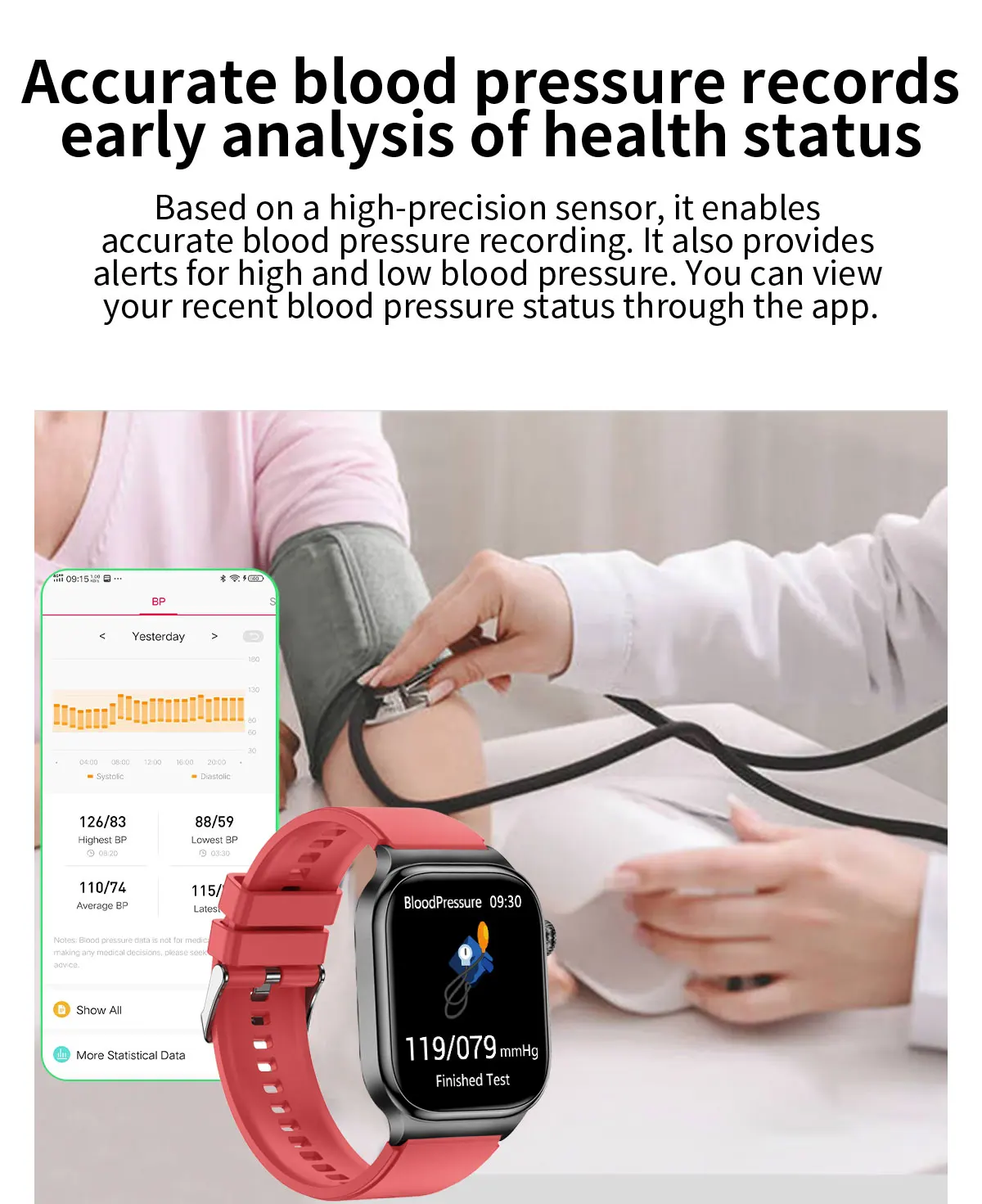 2026 Neue Krankenhausqualität Gesundheits-Smartwatch Körperfett EKG Blutsauerstoff Blutdruck Gesundheits-AMOLED-Bildschirm HD-Anruf Sport-Smartwatches für Herren – Detail 17