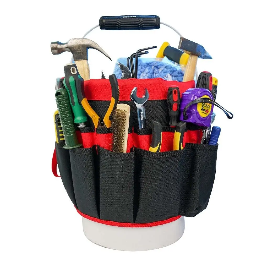 Bucket Tool Organizer Bucket Boss Portable Foldable Toolbox with Storage Pockets Fits Tools Collection Bag 