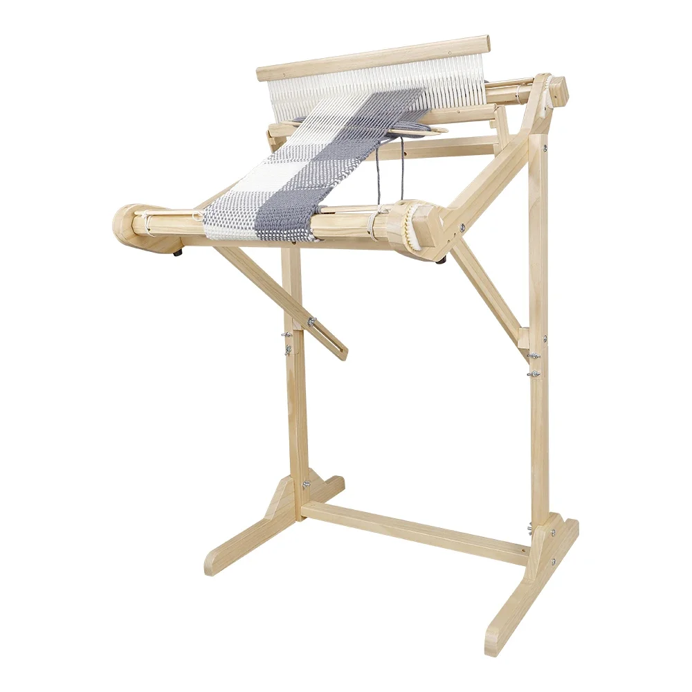 1pcs DIY Wooden Weaving Tool, Large Size Wood Rack, Handmade Knitting Wool Yarn Tapestry Weaving Tool, Manual Spinning Wheel
