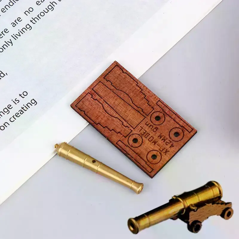 Sailboat Cannon Carriage Components Ancient Ship Model Aaccessories Deck Cannon Base Parts Sapele Wood Carriage 1 Set