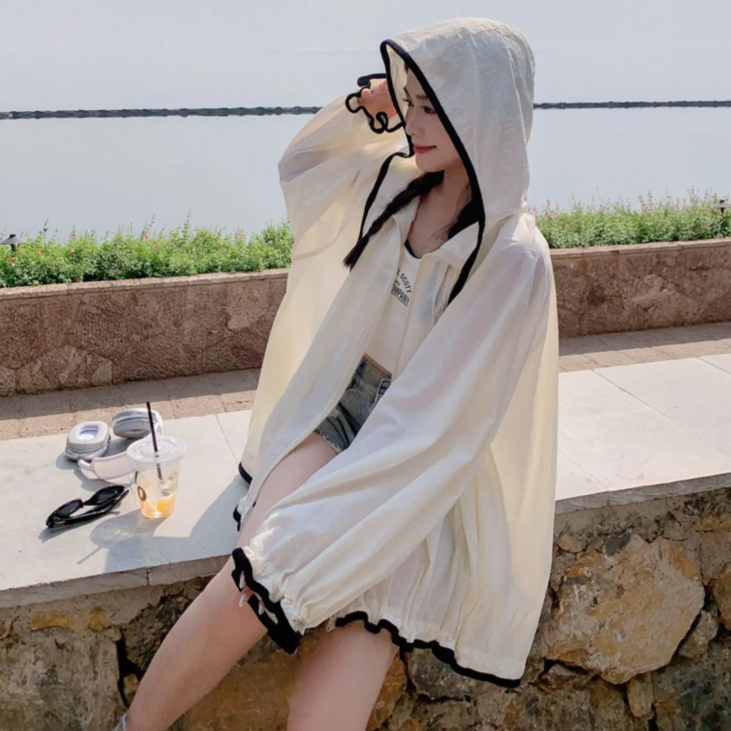 Sunscreen Clothes for Women in Summer New Long-sleeved Thin Simple Korean Jacket Loose Breathable Sunscreen Clothes for Women