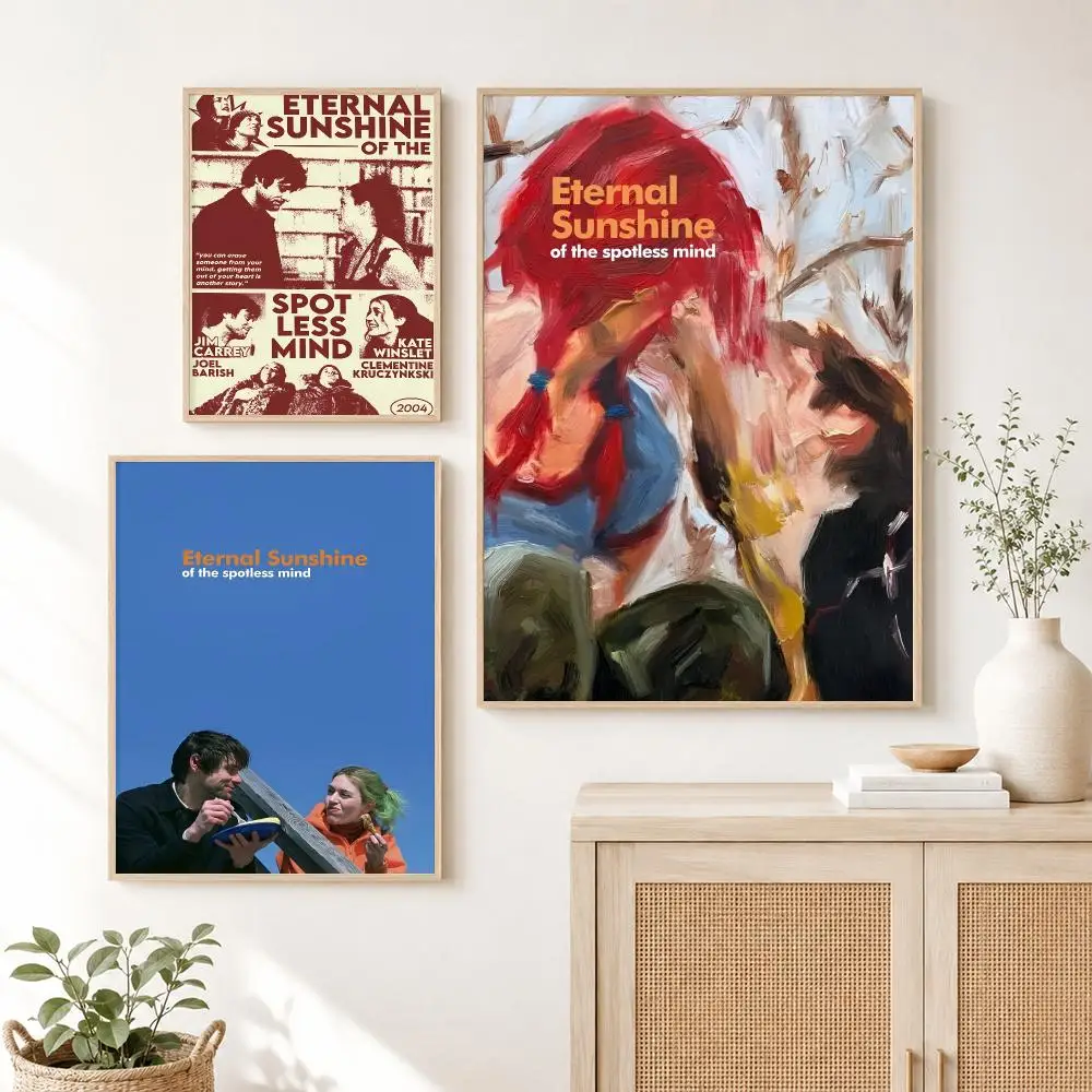 Movie E-Eternal Sunshine of The Spotless Mind Poster Self Adhesive Wall Art Decor for Bedroom Living Room Office Home Decor Gift