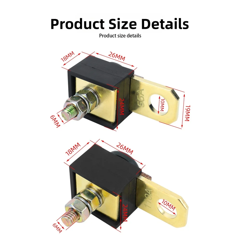 For Marine Engine Models 88-79023A91  Starter Fuse Assembly  50A, 55A, And 110A  Pure Copper Conductor