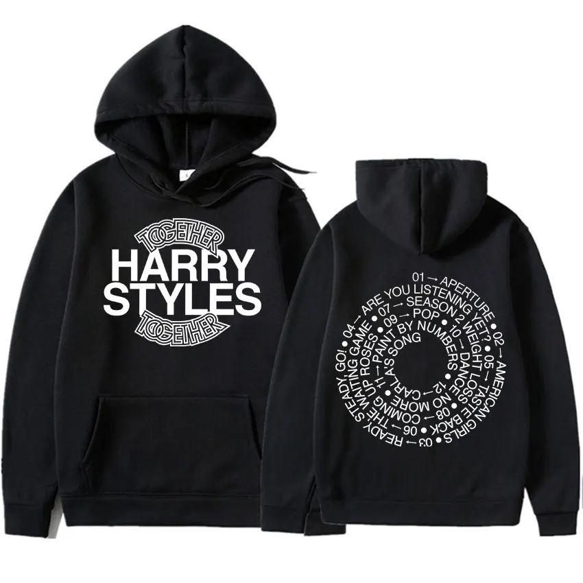 Singer Harry Styles Kiss All The Time Disco Occasionally Letters Print Hoodies Mens Women Pop Casual Pullovers Loose Sweatshirts