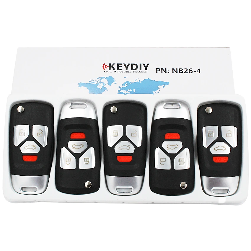 KEYDIY NB Series Remote NB26 KD Universal 3/4 buttons Remotes Car Key For MINI KD/KD-X2 /KD-MAX KD MAX Key Programmer NB26-3+1