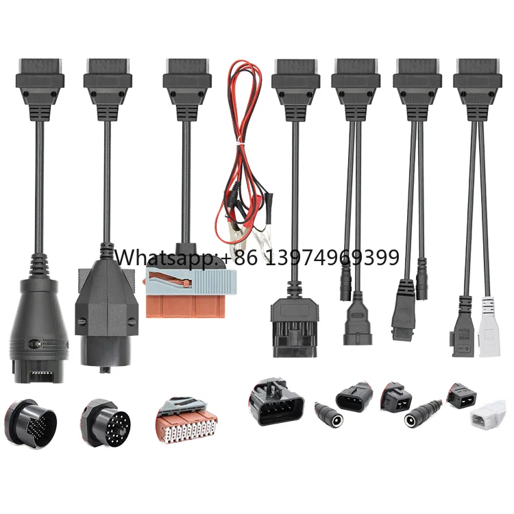 8 in 1 Full Set OBD OBD2 Adapter Connection Cord Diagnostic Connector Cables