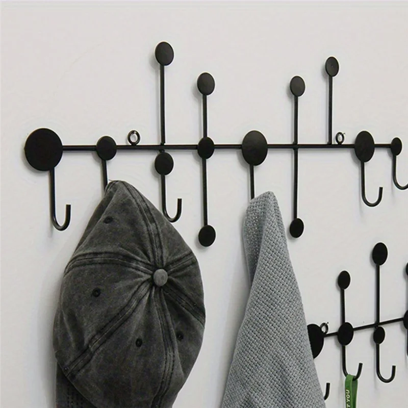 

A19F-Punch-Free Decorative Dressing Room Coat Rack Hook Entrance Key Rack Storage Entrance Wall Mount