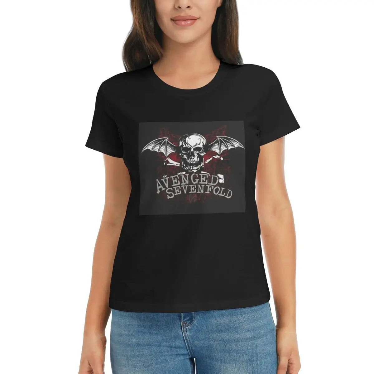 

Women T-Shirt Avenged Sevenfold Summer Short Sleeve Tees Round Neck Cotton T Shirts Clothes Tops Streetwear
