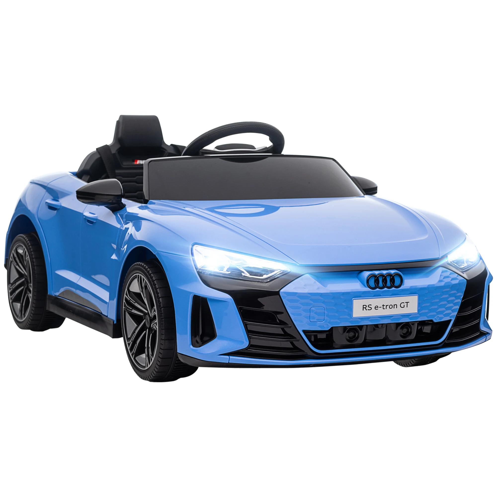 Kinderelektrische auto 12 V, ouderafstandsbediening 5 km/u - geluid, lichteffecten - kinderspeelgoedauto, blauw, elektrische speelgoedauto