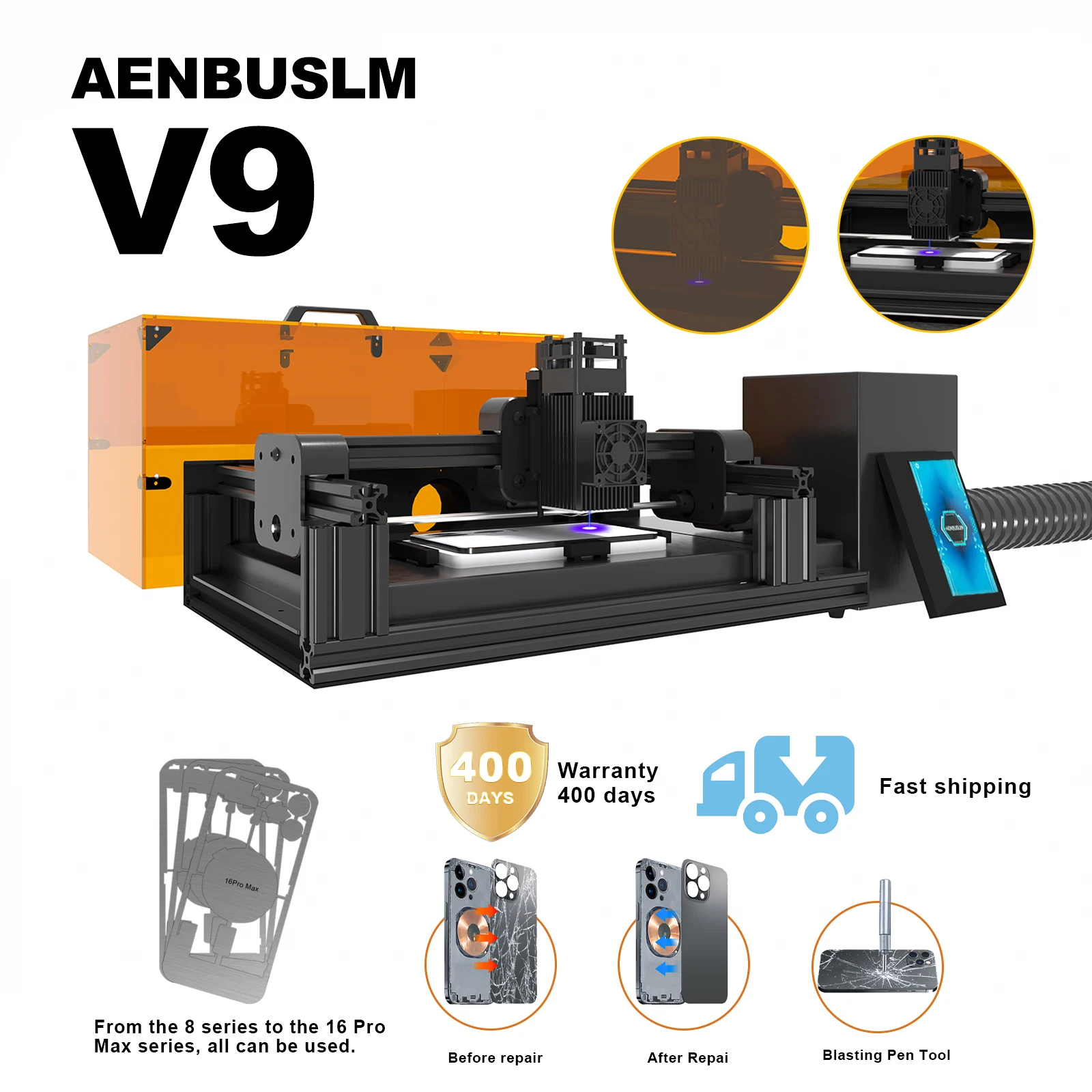 Лазерная машина AENBUSLM V9 для iPhone серии 8-16