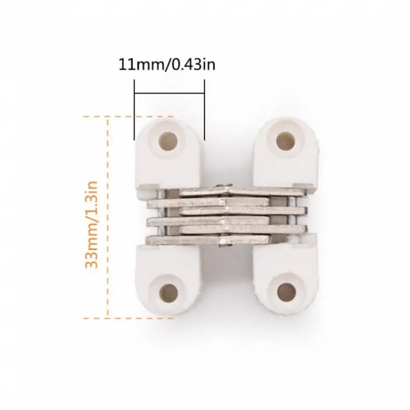 1 Piece Plastic Folding Cross Invisible Hinge 180 degrees Thickened Cross Hinge for Wardrobe Folding Door Panel / Folding Screen