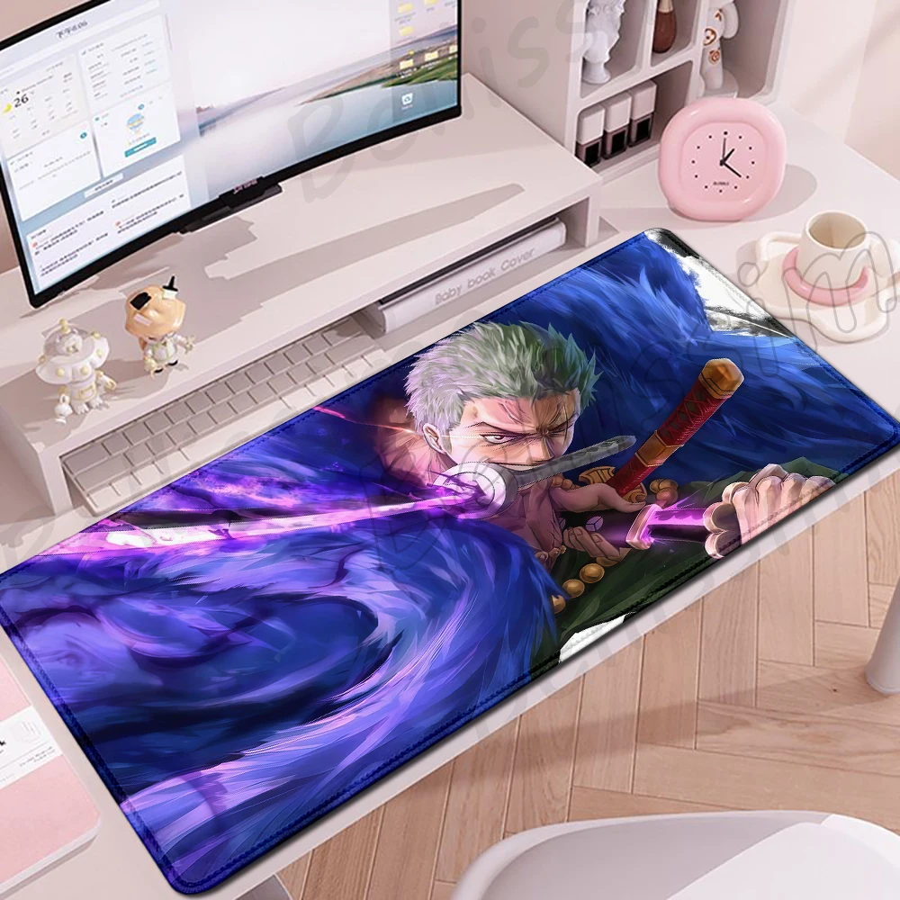 

Anime One P-Piece Mousepad Mouse Mat Extended Desk Mat Large PC Cabinet Pad Gaming Accessories XXL Keyboard Pad Roronoas Playmat