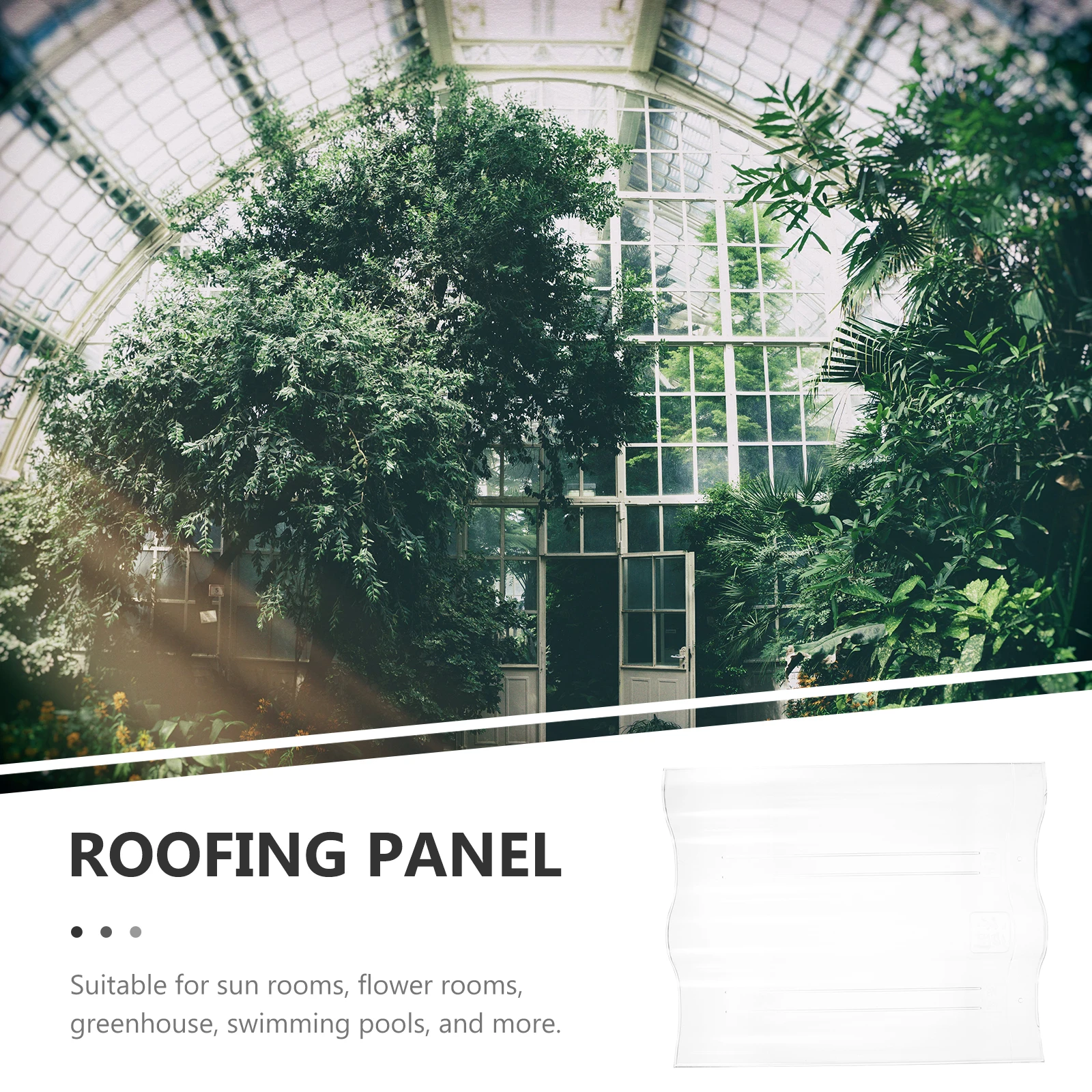 

Transparent Bright Tile 335 420MM Acrylic Wave Panel for Greenhouse Roofing Outdoor Durable Long Term Use Suitable Greenhouses