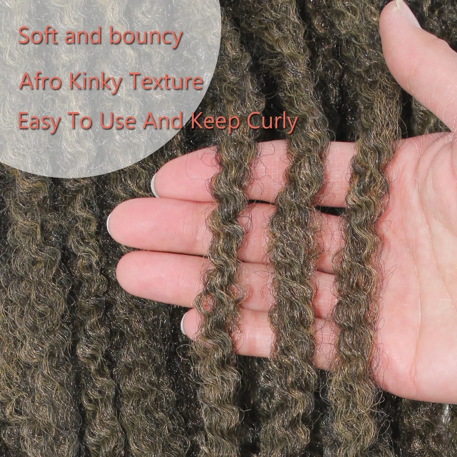 Pelo Marley para rastas de imitación, pelo trenzado suave y hinchable, pelo sintético rizado para trenzar ganchillo, pelo trenzado Marley Twist