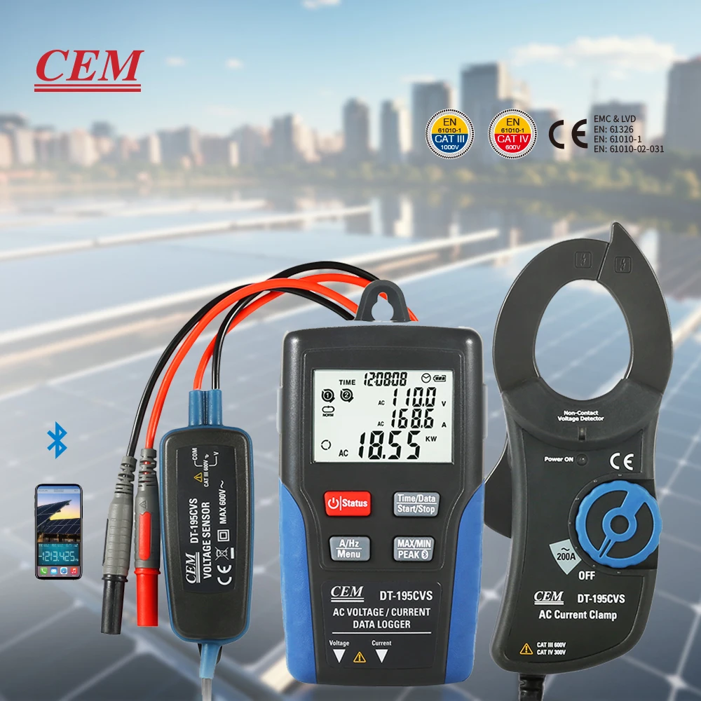 CEM Datalogger For Measuring And Recording Current Voltage, Active Power, Apparent Power , Power Factor And Electrical Energy