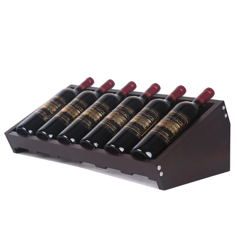 

Creative red wine rack ornament Solid wood red wine display rack High-end household