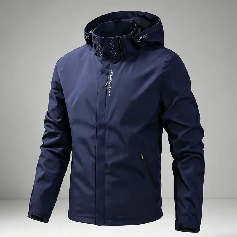 2025 Spring/Summer Hooded Racing Jacket, Men's and Women's, Windproof and Waterproof, Detachable Hat, Outdoor Sports Coat