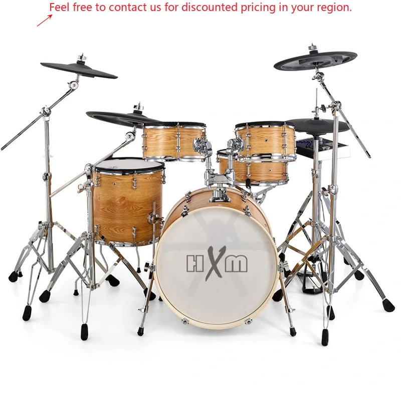 

HXM XD-2000-KM Natural Color Acoustic Design Electric Drum Set Factory Direct Sales Drum Electric Drum Set Professional