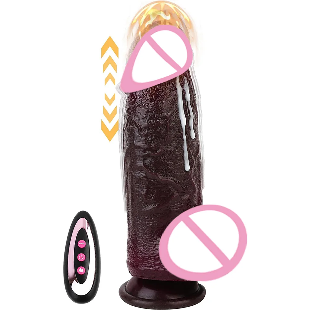 Thick Thrusting Dildo Vibrator Adult Sex Toys Realistic Silicone Penis G Spot Stimulators Heated Electric Remote Control Dildo