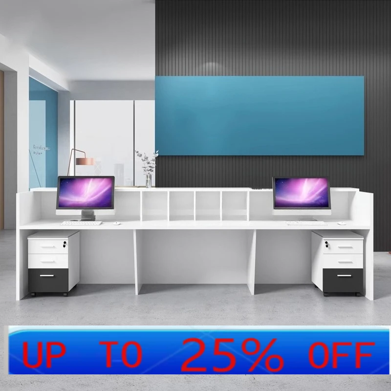 LMM reception desk simple modern checkout page black and white stylish atmosphere reception table