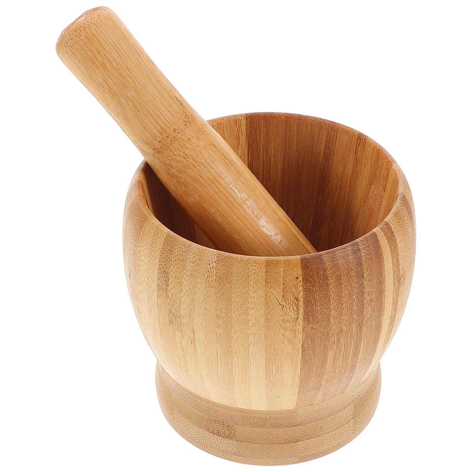 

Garlic Pounder Pestle Kit Crush Pot Spice Grinder Suite Wooden Splicing Masher Grinding Kitchen Tool