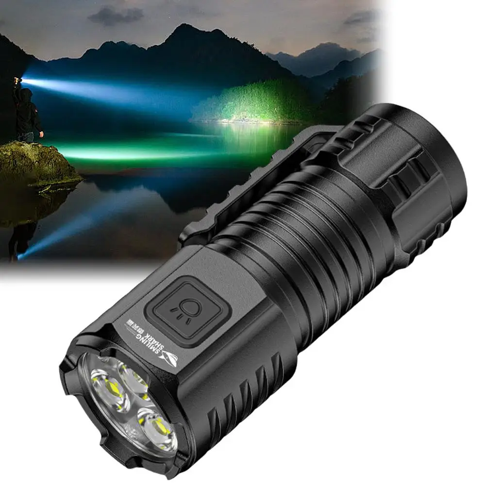 Three-Eyed Monster Mini Flash Super Power Flashlight Flashlight Strong Light Rechargeable Super Bright, Portable Lighting