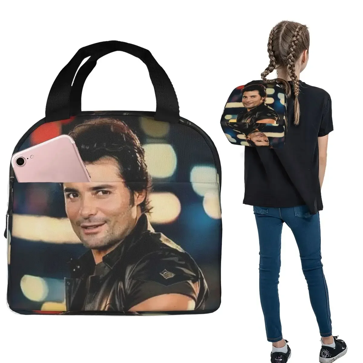 

Термосумка для обедов Chayanne Puerto Rican Latin Pop Singer для женщин и детей, портативная термосумка для еды, термосумка-тоут