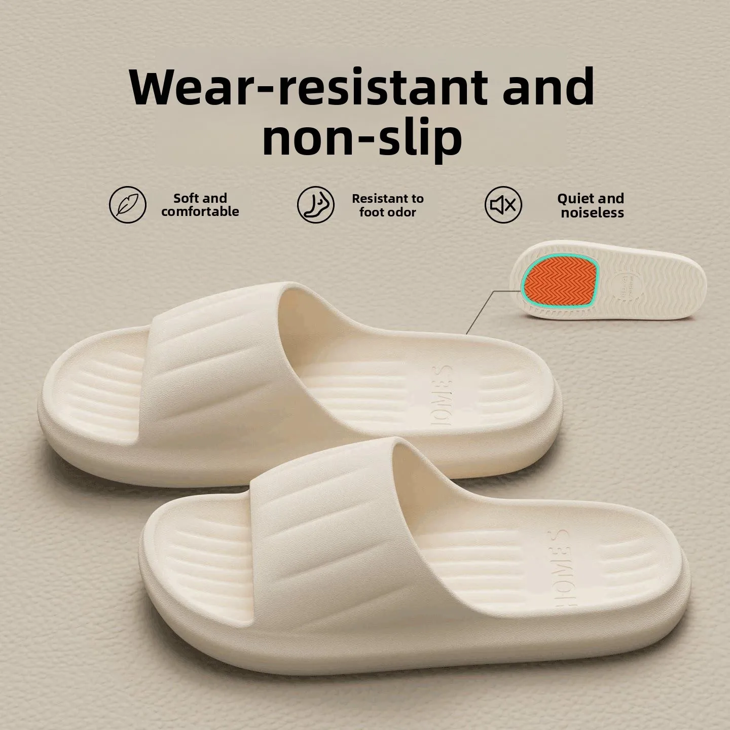 

Anti-Slip Indoor Home Bathroom Bathing EVA Clogs Men's Summer Flat Sandals Wear-Resistant Slip-On Slippers Unisex Casual Shoes