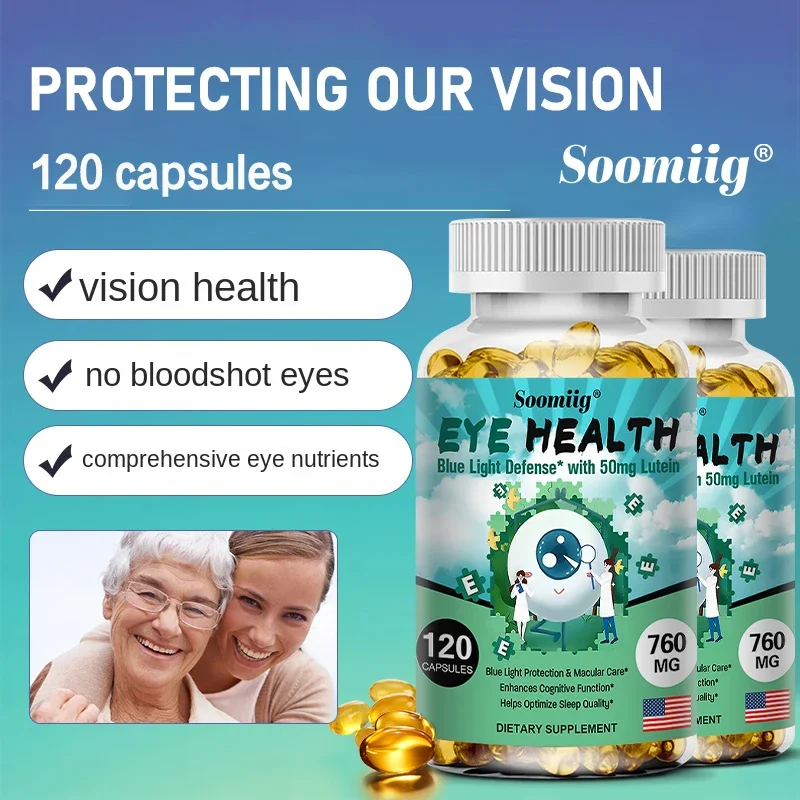 Soomiig Eye Protection Vitamins - Lutein + Zeaxanthin, Relieve Eye Fatigue, Dry Eyes and Vision Health, Prevent Myopia