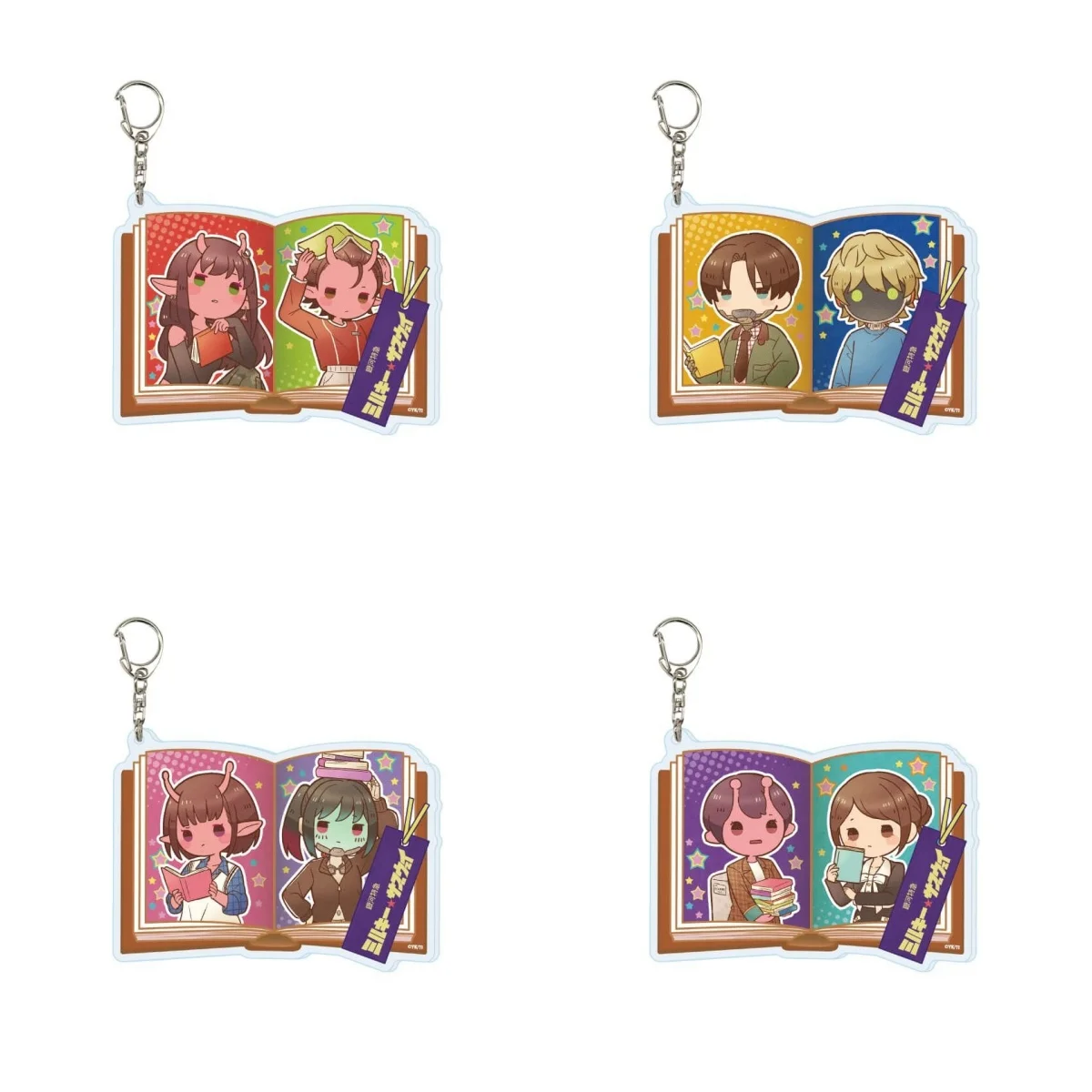 Anime MILKY☆SUBWAY Autumn Clothing Reading Session Chiharu Kujo Acrylic Pendant Keychains Bag Decorations