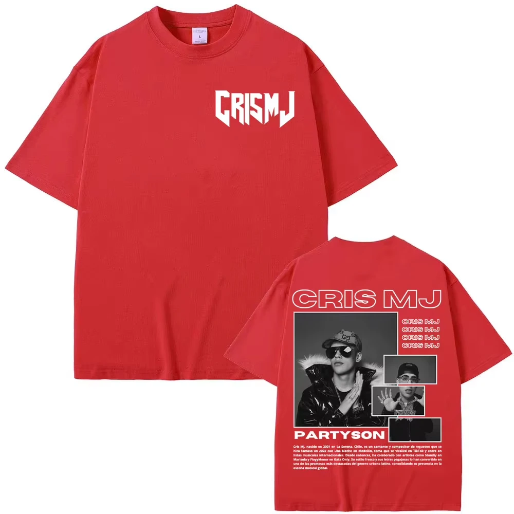 Rapper Cris Mj Tour 2025 Merch T-shirts for Men Women Harajuku Gothic Retro T Shirts High Quality 100% Cotton T-shirt Streetwear