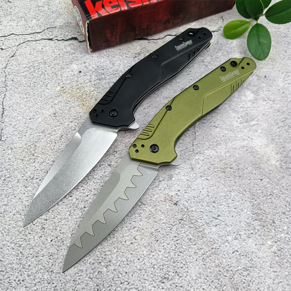 KS Dividend 1812OLCB Combat Pocket Knife D2 Blade Aluminum Handle Flipper Assisted Folding Knives EDC Outdoor Hunting Tool