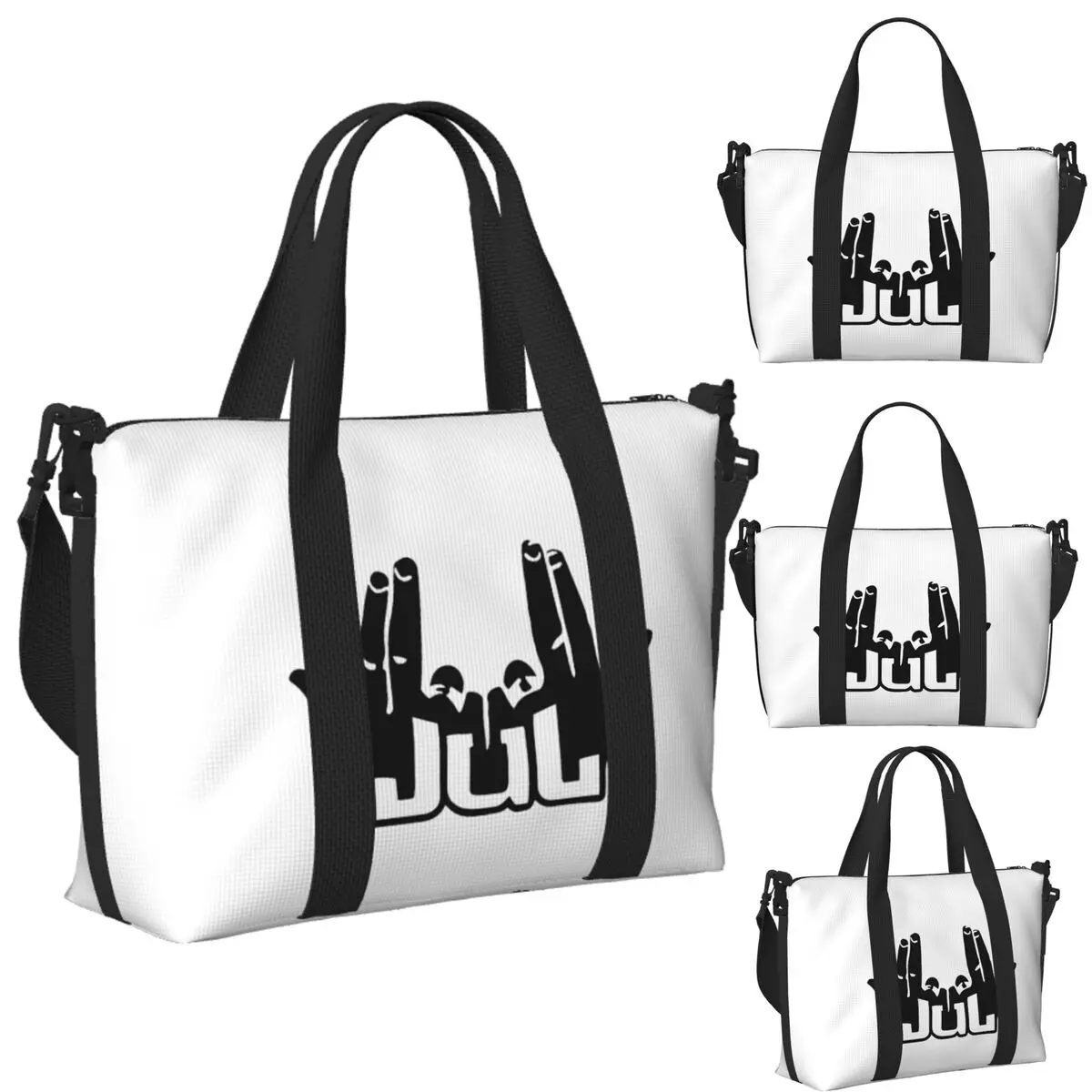 

Custom Jul Beach Travel Bag Large Capacity Tote Bags for Gym Sport Women Shopping Duffle Shoulder Bag