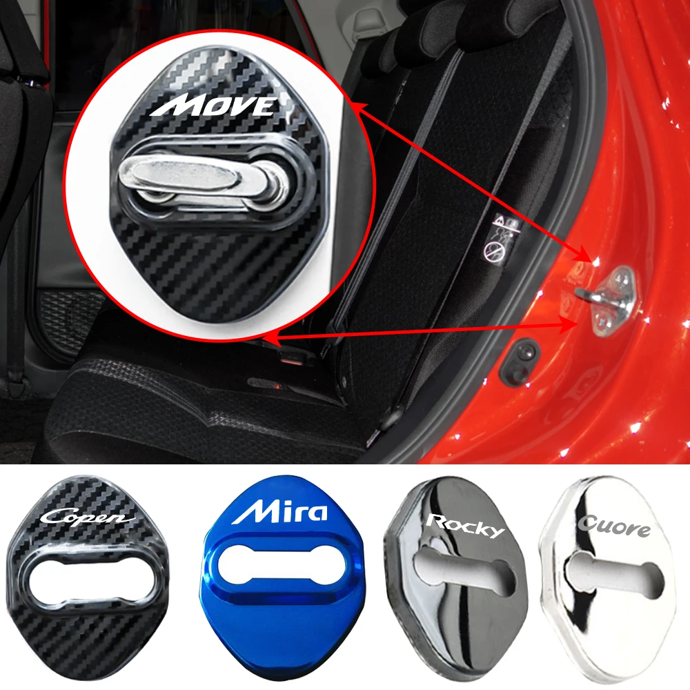 Car Door Lock Cover Auto Emblems Case for Daihatsu Altis Atrai Boon Copen Gran Max Hijet Luxio Mira Move Car Styling Accessories