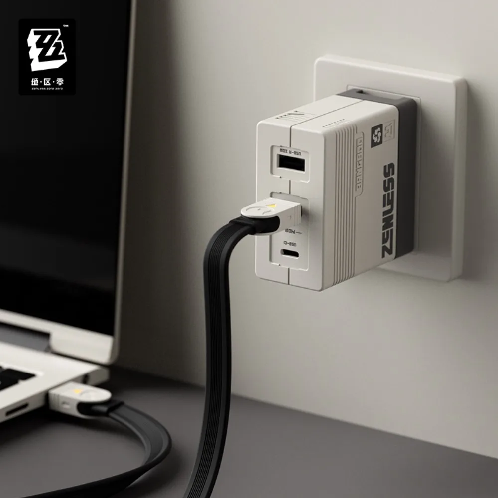 Zenless Zone Zero Rapid Power Pro Series 140W GaN 2C1A Fast Charging Expandable Portable Data Cable Phone Accessories Gamer Gift