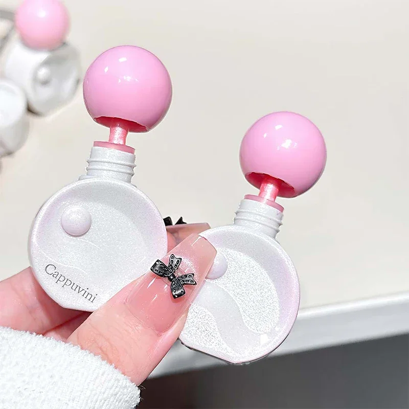 Pfirsichrosa Flüssiger Gesichts-Highlighter mit Perlglanz-Glitzer, Schimmernder, Klärender, Feuchtigkeitsspendender Lidschatten, Aufhellendes Koreanisches Make-up – Detail 6