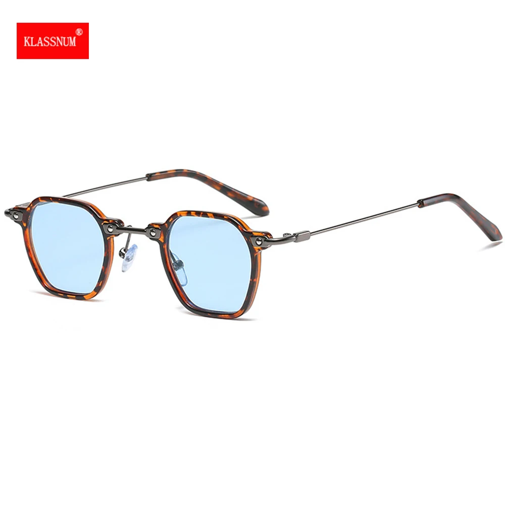 إطار صغير النظارات الشمسية للرجال المعادن مستطيل نظارات الشمس الرجعية الكلاسيكية النساء نظارات 2023 تصميم العلامة التجارية الجديدة Vintage النظارات #1