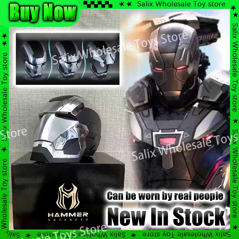 Iron Man Mk5 Helmet 1:1 War Machine Avengers Cosplay Electric Open Close Chinese English Voice Remote Control Gifts Customized