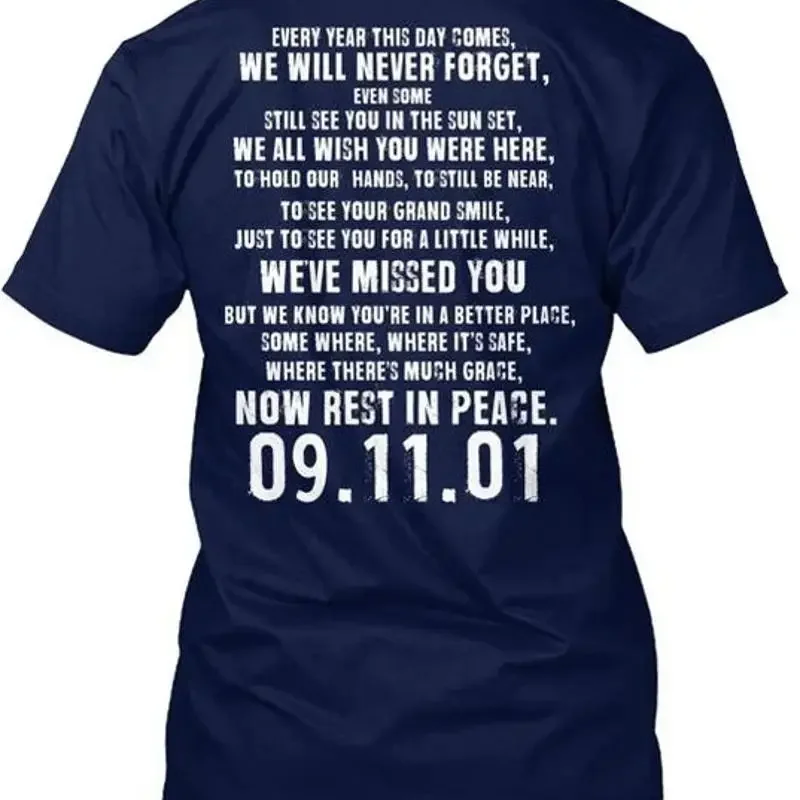 Rest In Peace Wtc 9 11 Tragedy T Shirt Size Premium M 2XL