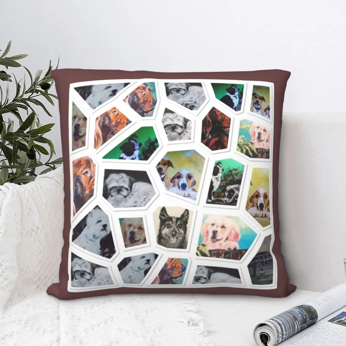 

Puppy Mates Square Pillowcase Polyester Pillow Cover Velvet Cushion Zip Decorative Comfort Throw Pillow For Home Sofa