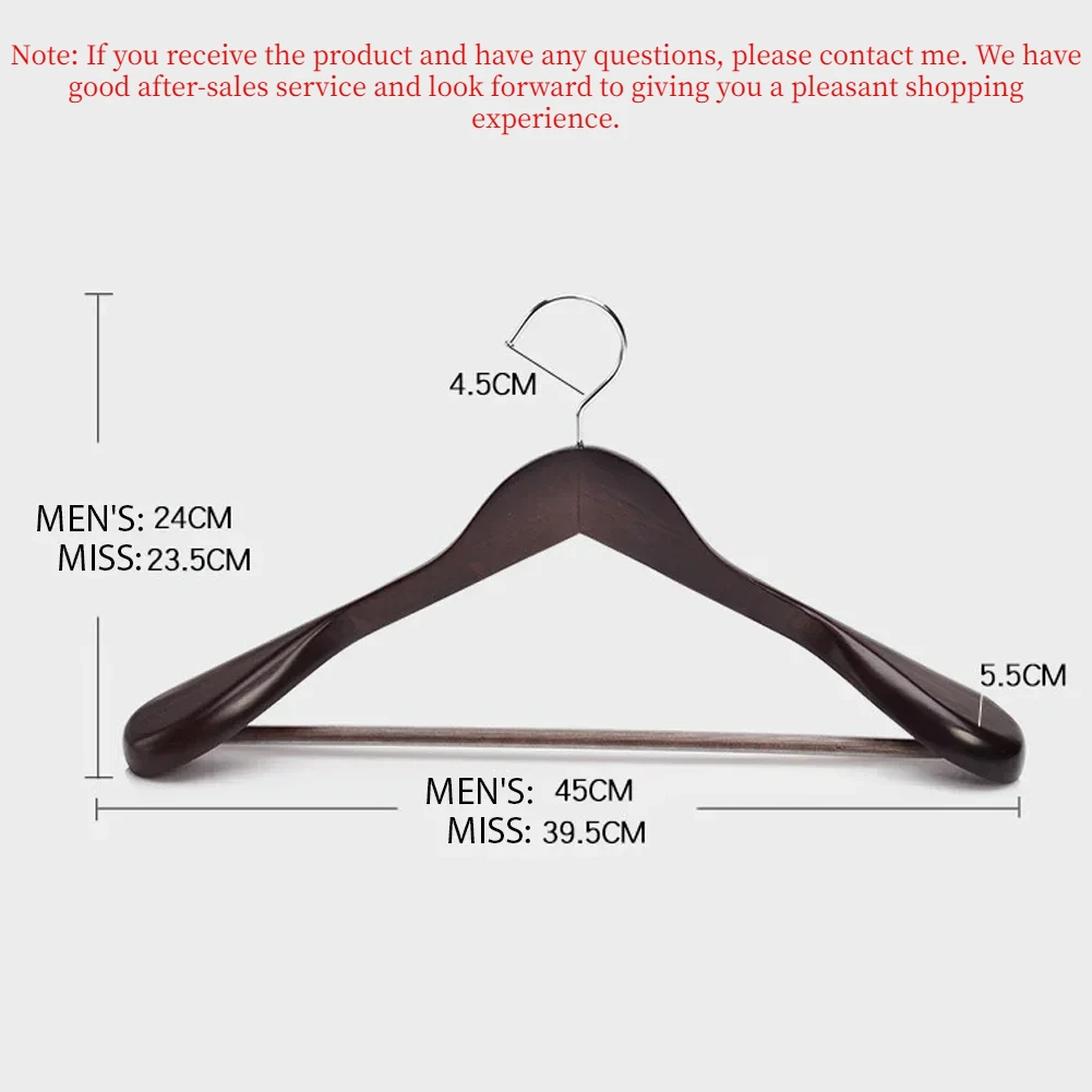 4Pcs Wooden Clothes Hangers,Luxury Wide Shoulder Suits Racks for Bedroom Closet,Wardrobes Organizer with Non Slip Pants Bar