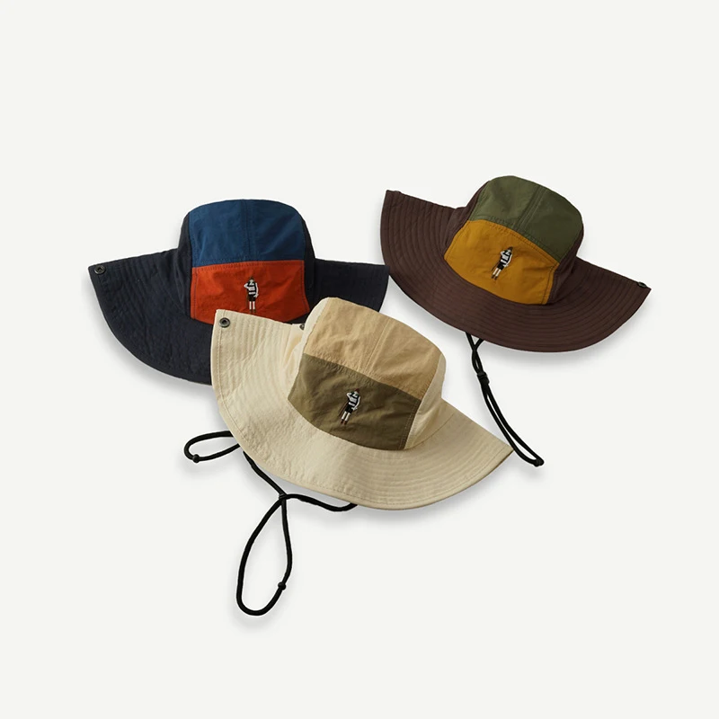 Quick drying fisherman hat, outdoor mountain shading hat, mountain camping sun protection, western cowboy hat summer caps men