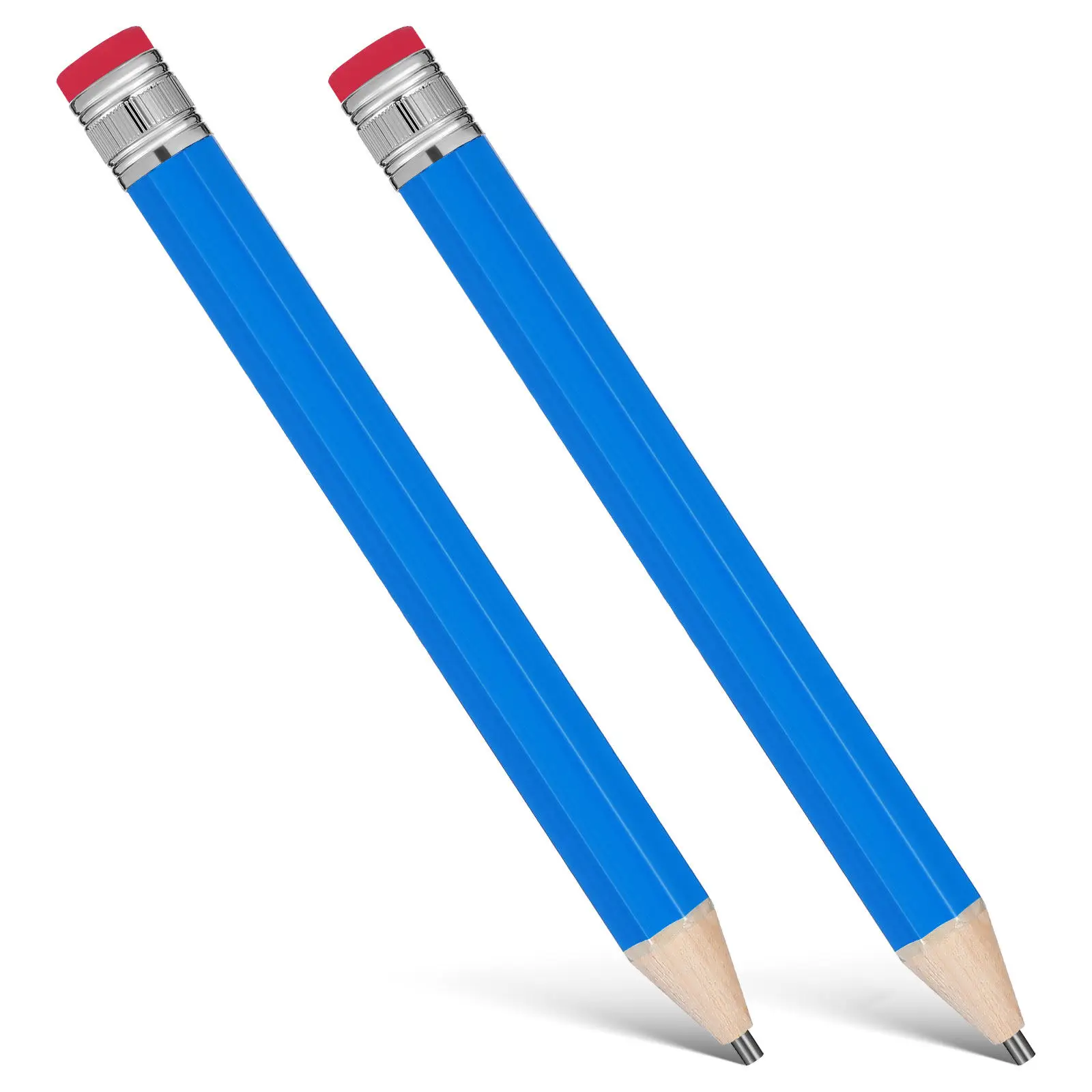 

2Pcs Giant Wood Jumbo Pencils Extra Large Thick Writing Drawing Stationery Party Favors Novelty Oversized Fun Creative