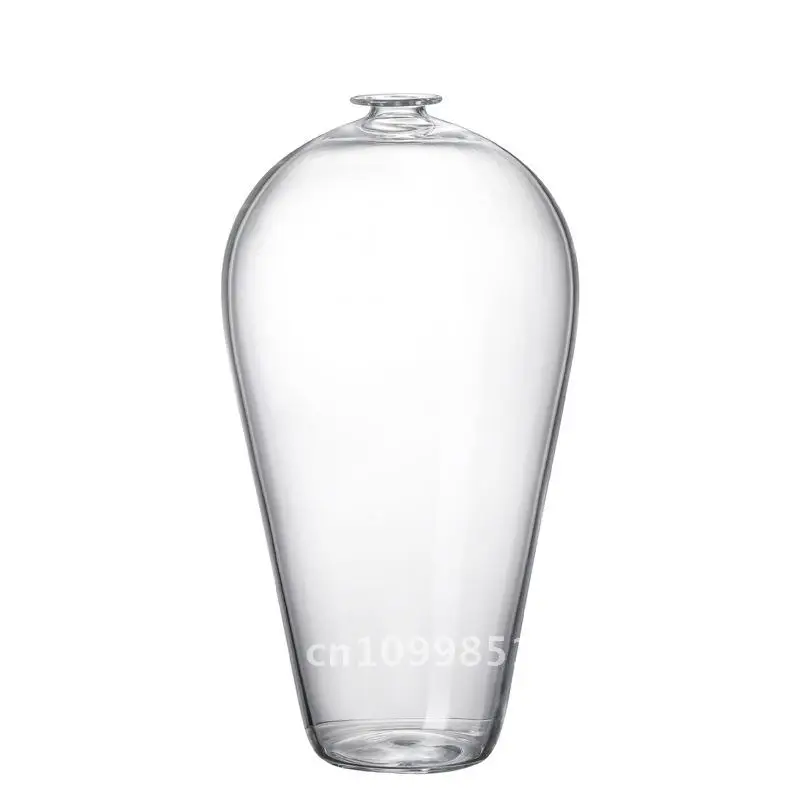 

Japanese-Style High Borosilicate Glass Vase Transparent Handmade Gua Ling Zen Vase for Living Room Flower Ornaments