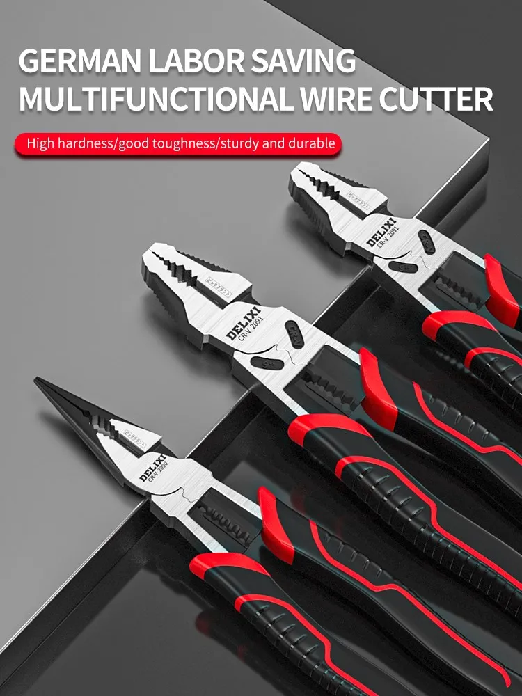 Multifunction Pliers Set Needle Diagonal Pliers Stripper Wire Cutters Wire Pliers Nose Pliers Electrician Repair Tools