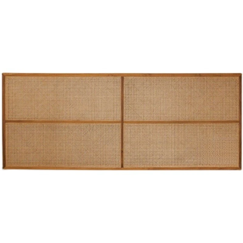 

Japanese-style simple modern Nordic natural rattan headboard bed